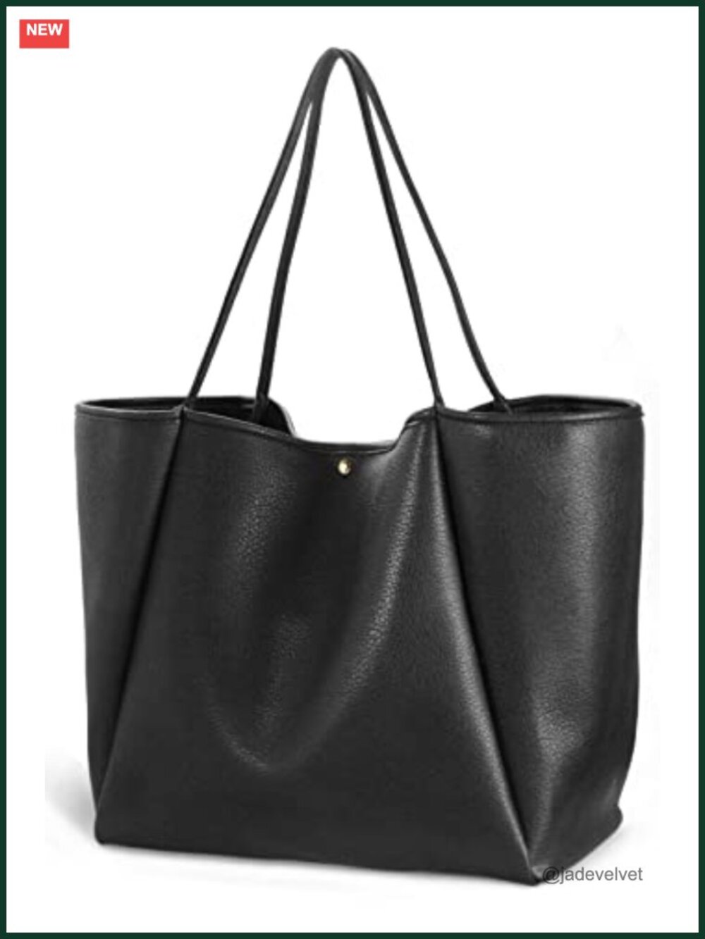 Oversize PU Leather Tote Bag for Women, Travel Weekender Shopper Handbag